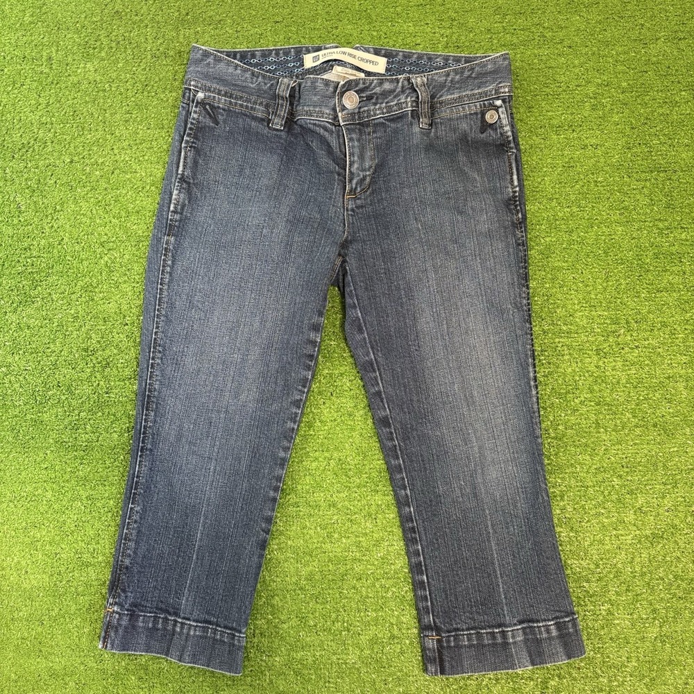 Vintage Y2K GAP Women's 4R Low Rise Cropped Stretch Denim Jeans Pockets Capri